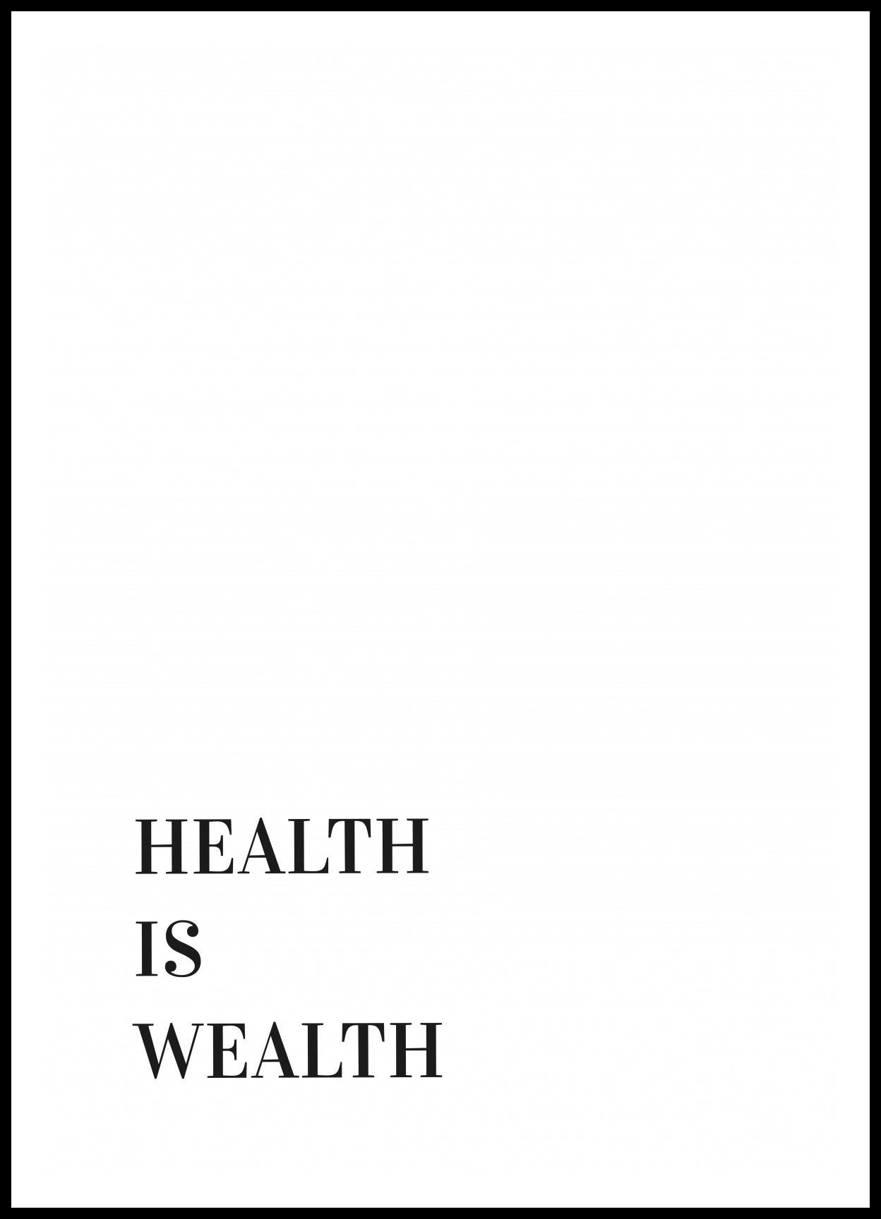 Plakat Z Napisami Nowoczesny Cytat Health Is Wealth