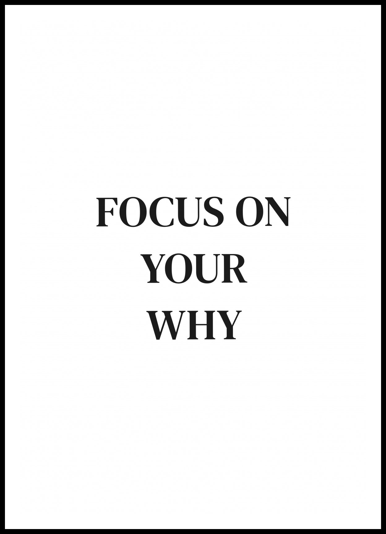 Plakat Z Napisami Nowoczesny Cytat Focus On Your Why