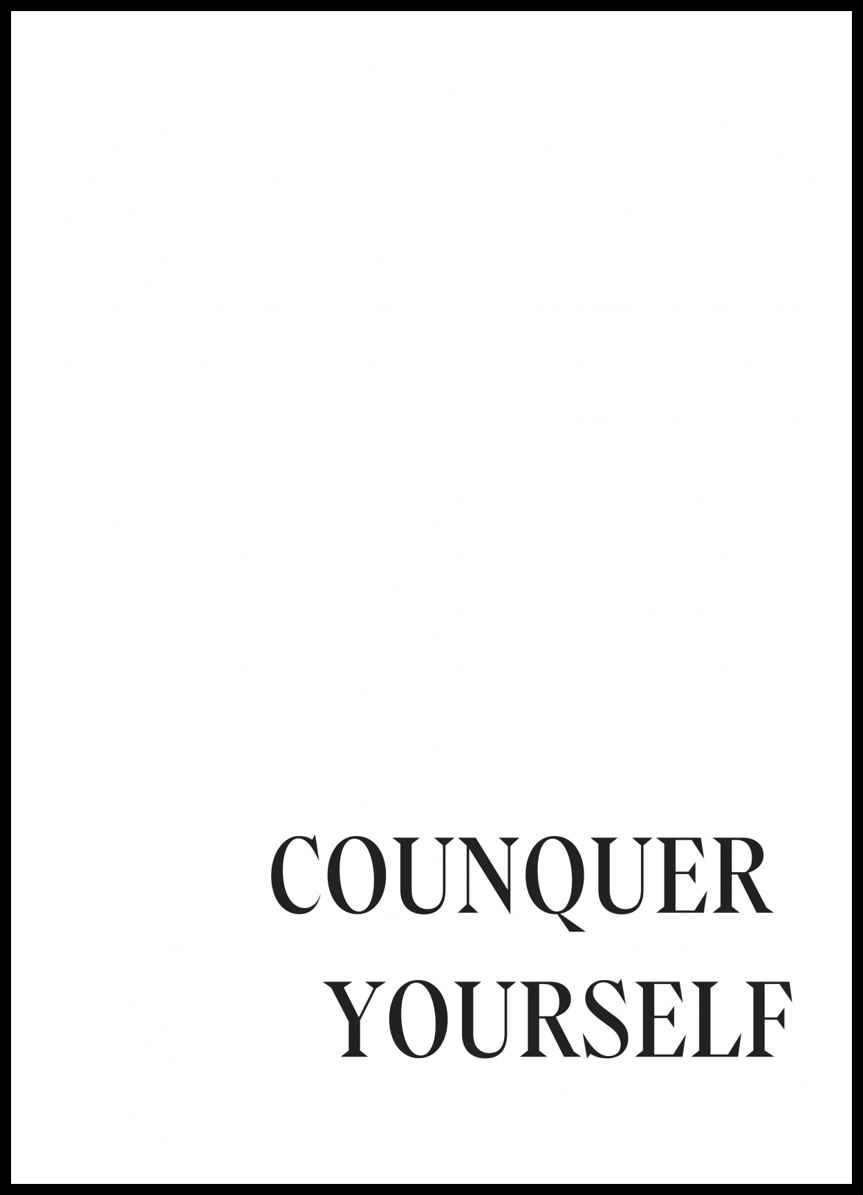 Plakat Z Napisami Nowoczesny Cytat Counquer Yourself