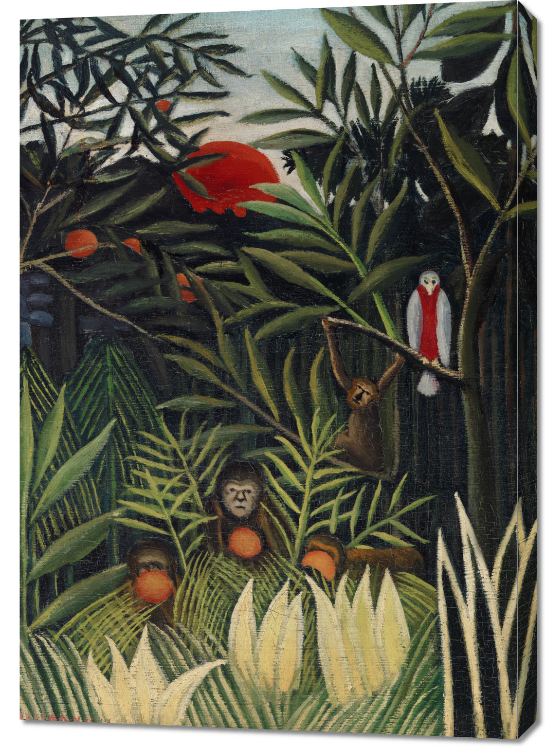 Obraz Monkeys and Parrot, Rousseau Vintage do Salonu