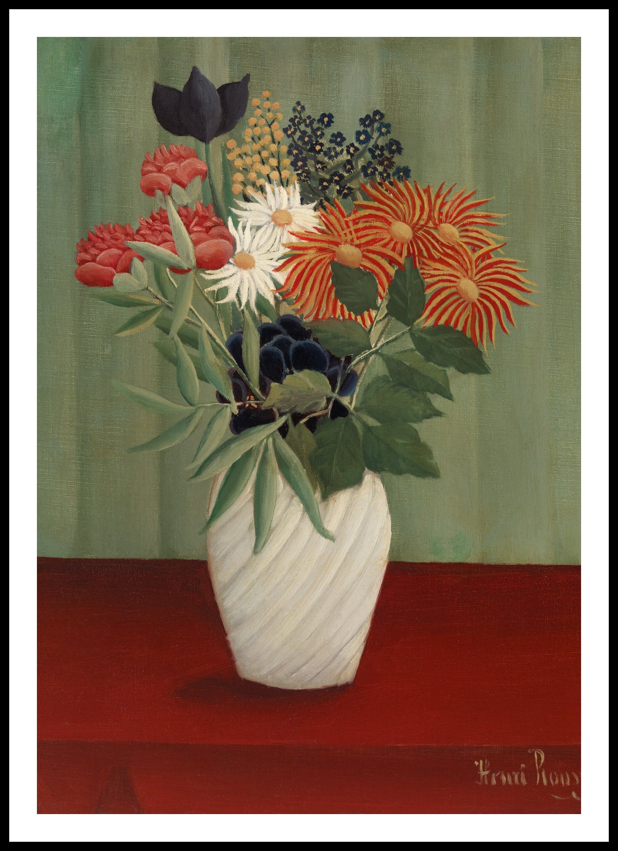 Plakat Bouquet of Flowers,, Rousseau Vintage do Salonu