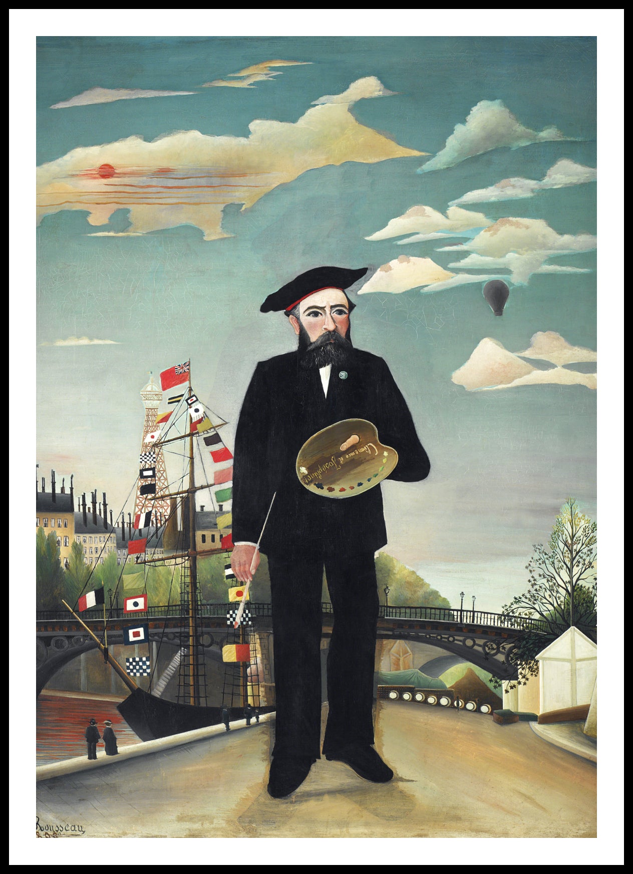 Plakat Henri Rousseau Portret Vintage do Salonu
