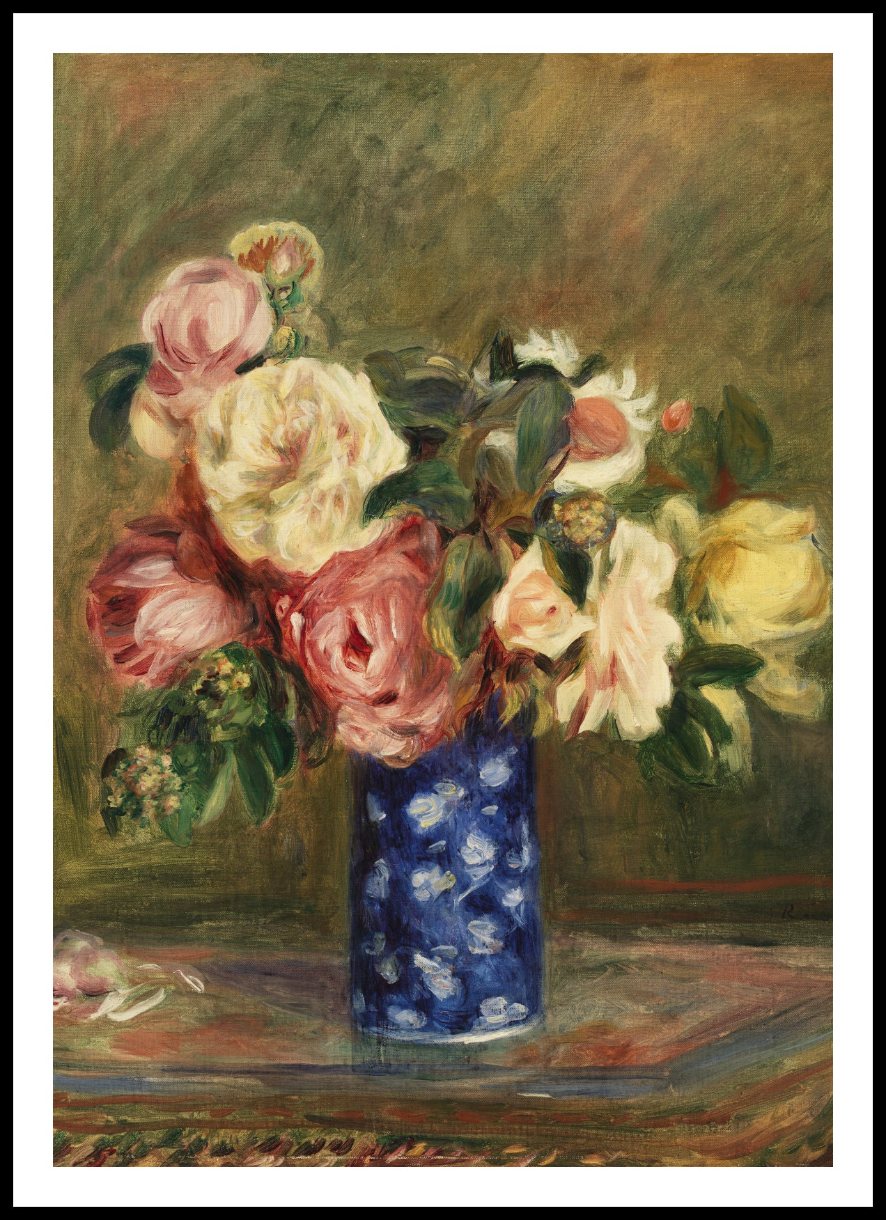 Plakat Bouquet of Roses, Pierre-Auguste Renoir do Salonu