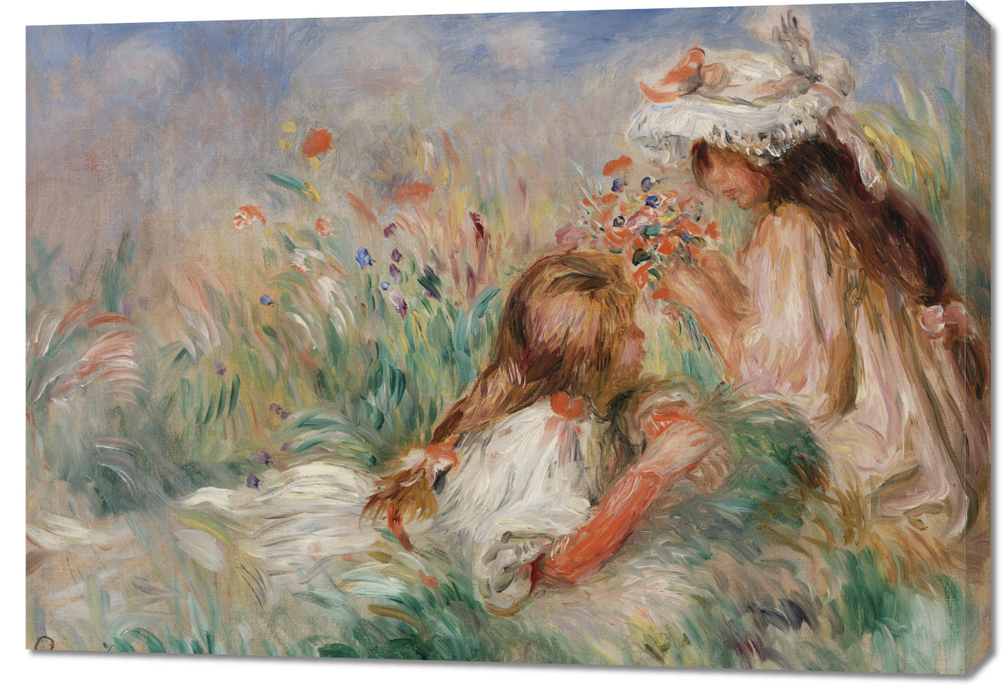 Obraz Girls in the Grass, Pierre-Auguste Renoir do Salonu