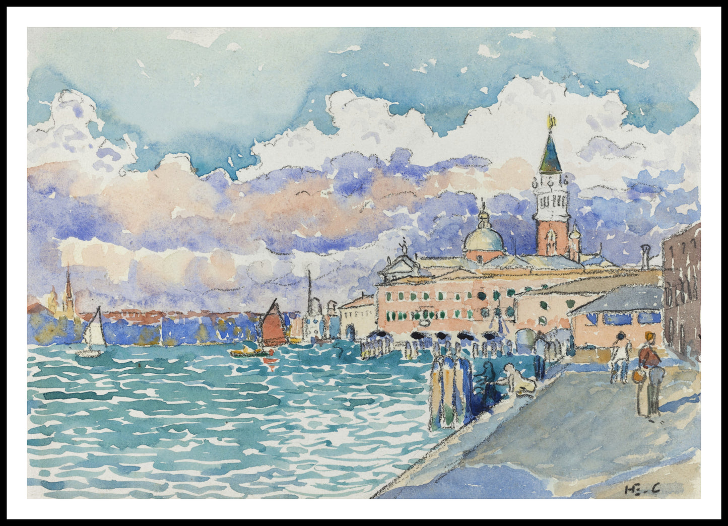 Plakat Venice, Henri-Edmond Cross Vintage do Salonu