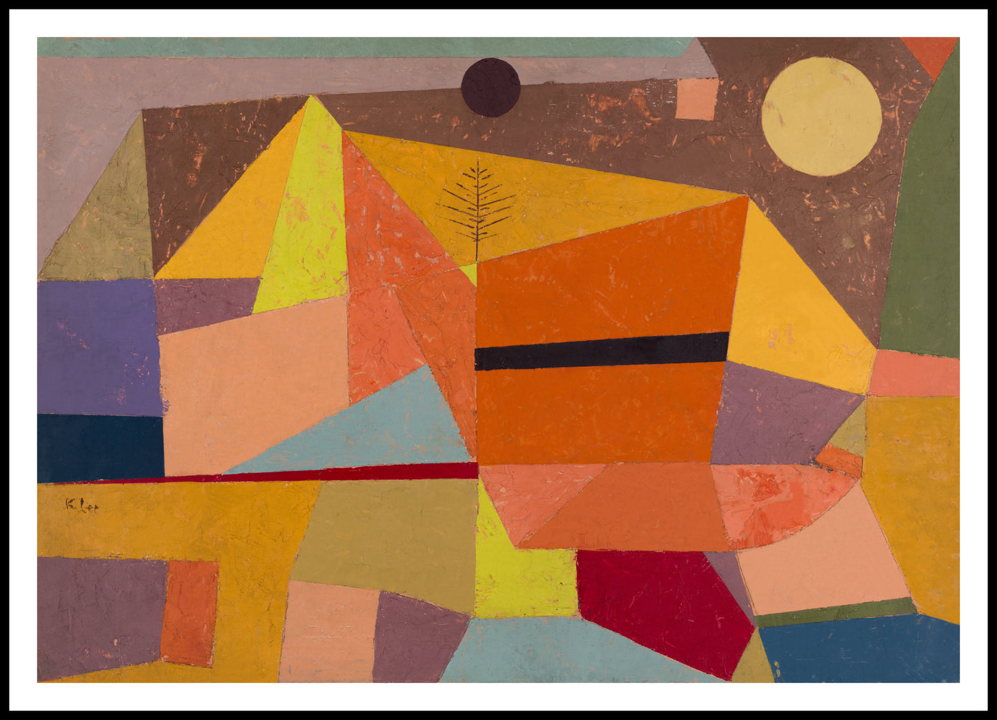 Plakat Heitere Gebirgslandschaft, Paul Klee Vintage Salon