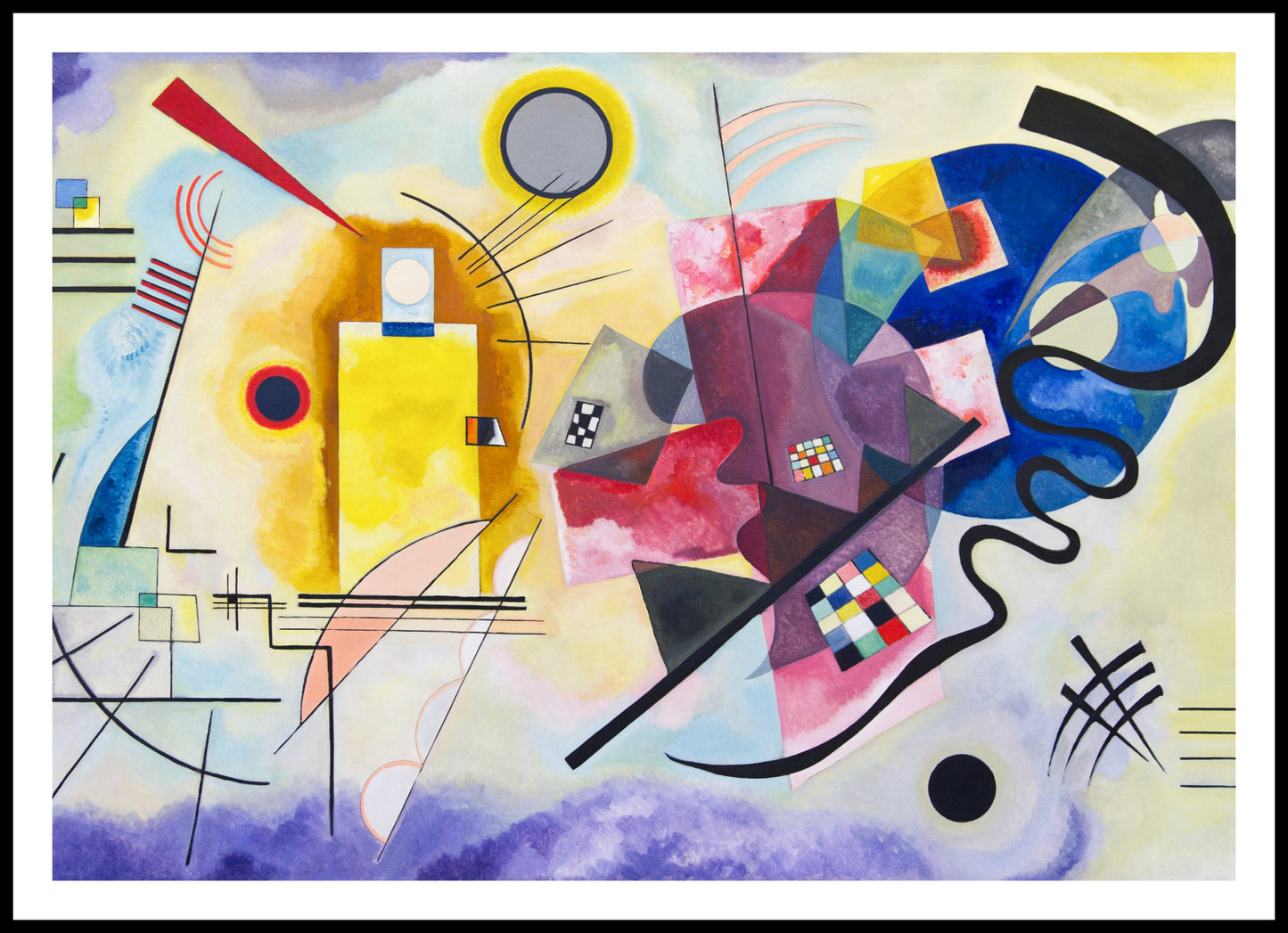 Plakat Yellow-Red-Blue, Wassily Kandinsky Vintage Salon