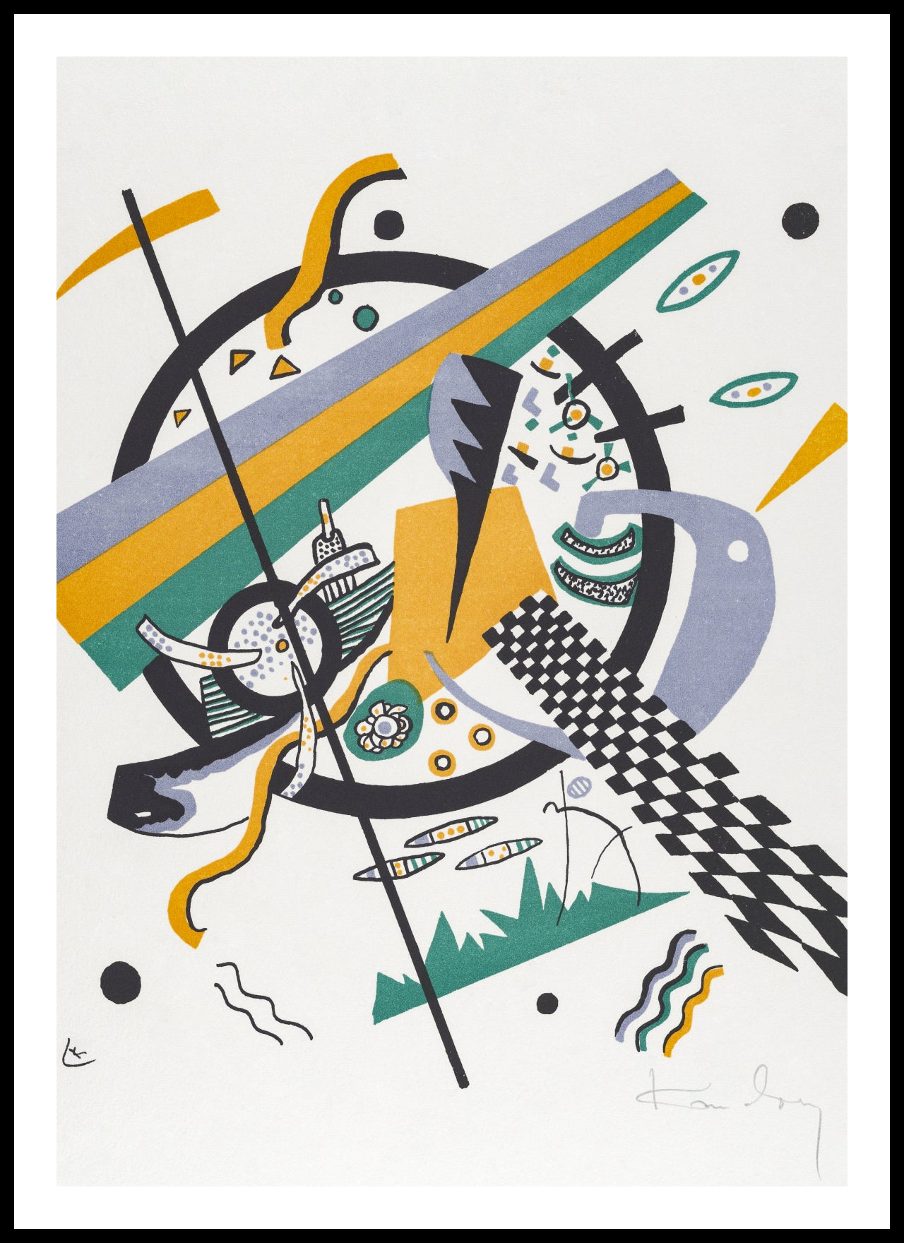 Plakat Kleine Welten IV, Wassily Kandinsky Vintage Salon