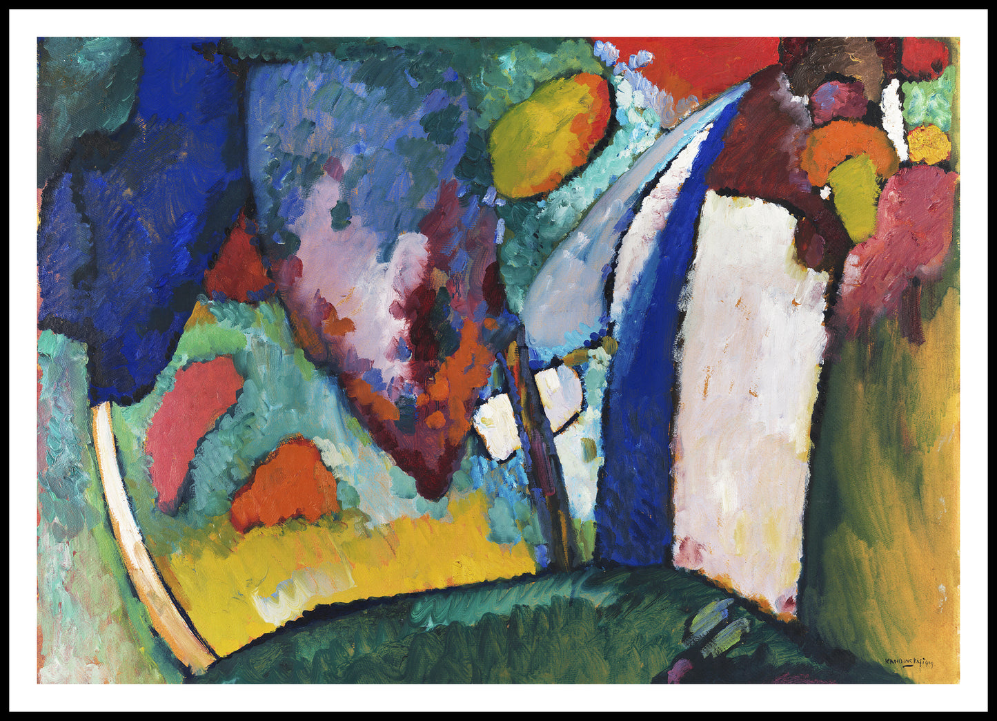 Plakat The Waterfall, Wassily Kandinsky. Vintage do Salonu