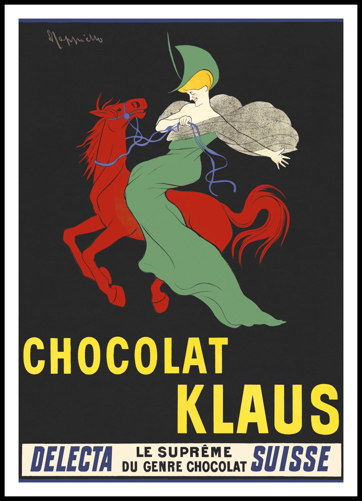 Plakat Chocolat Klaus, Cappiello Vintage do Salonu