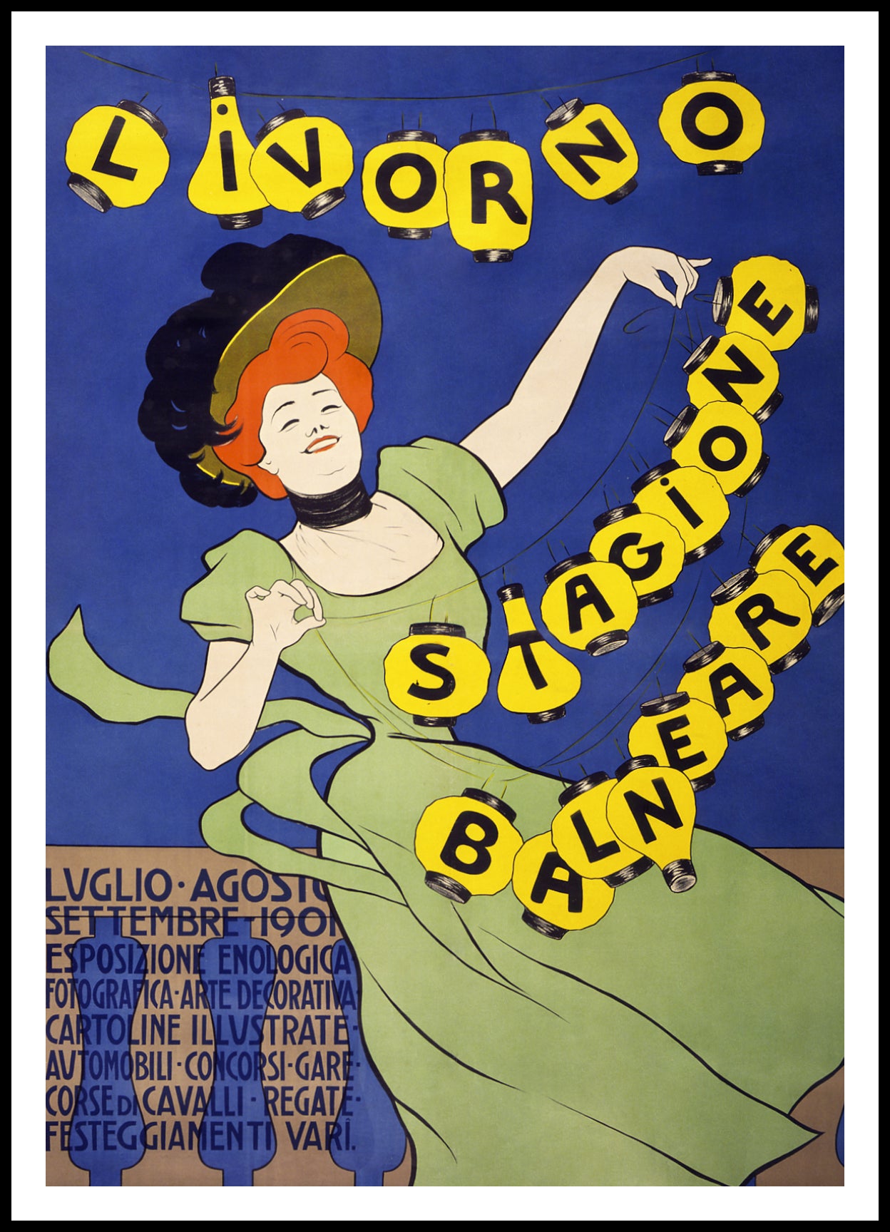 Plakat Livorno Stagione Balneare, Cappiello Vintage Salon