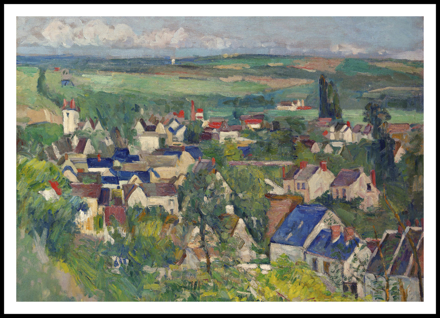 Plakat Auvers, Panoramic View, Paul Cezanne Vintage Salon