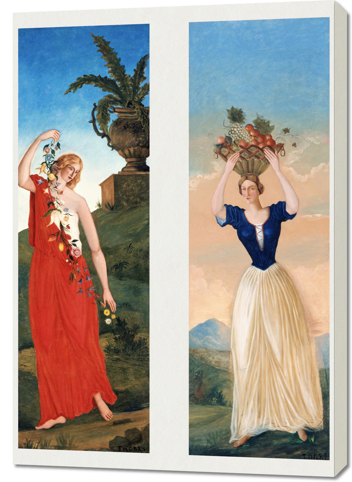 Obraz The Four Seasons, Paul Cezanne Vintage do Salonu