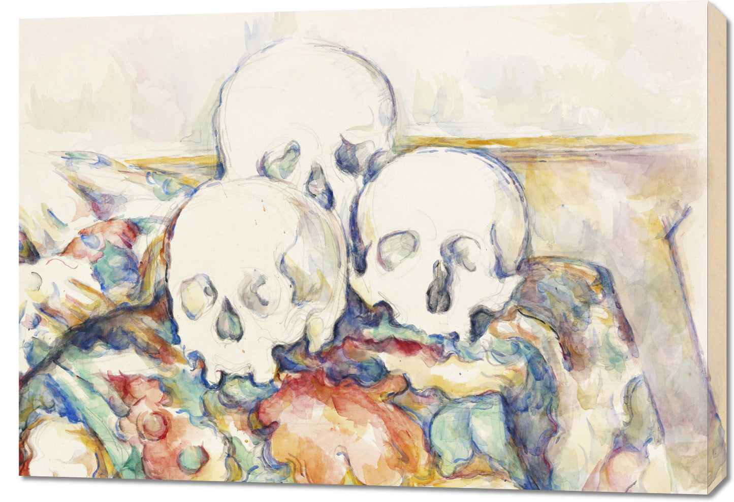 Obraz The Three Skulls, Paul Cezanne Vintage do Salonu