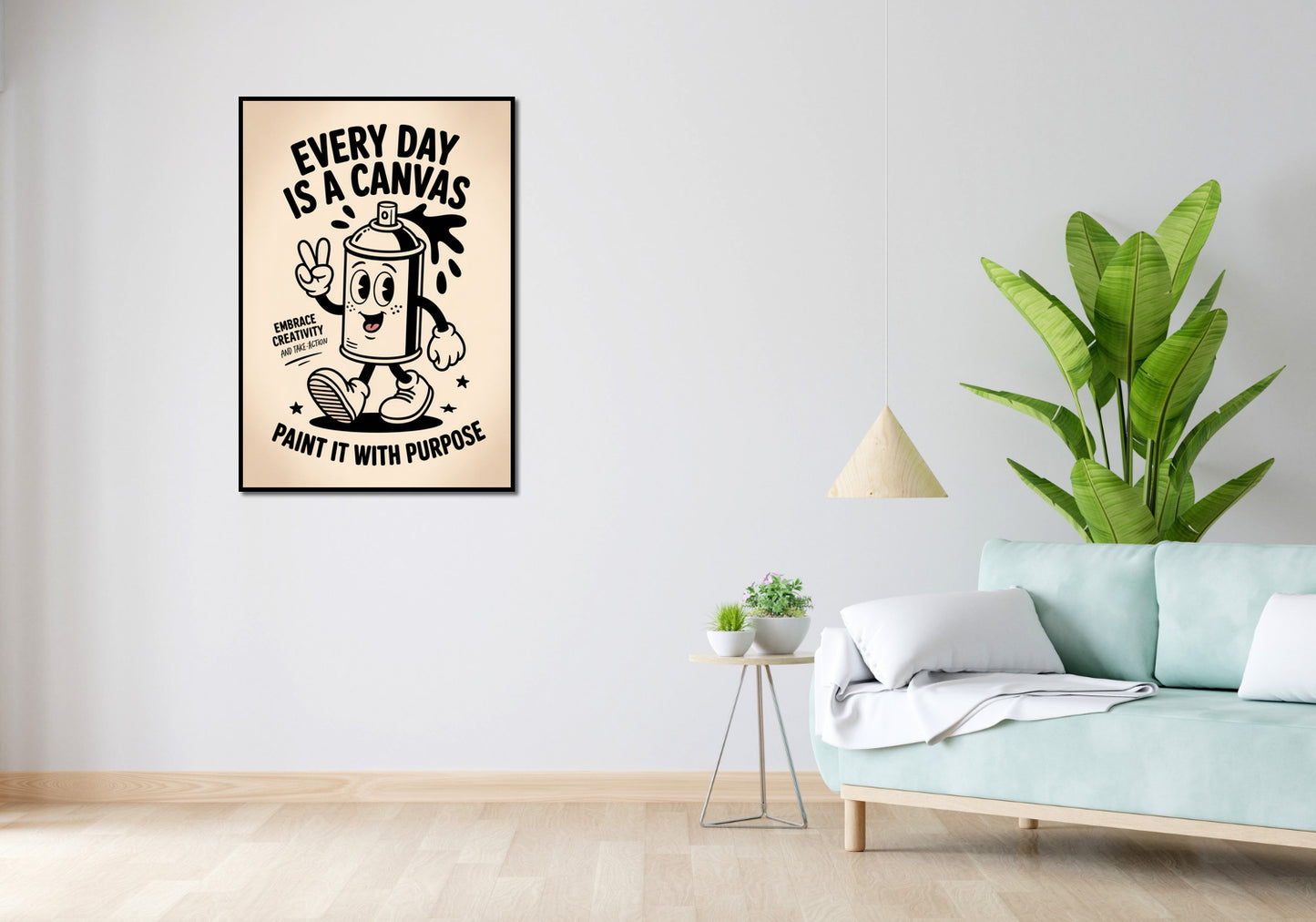 Plakat Motywacyjny Afirmacja Retro Vintage Do Salonu Every Day