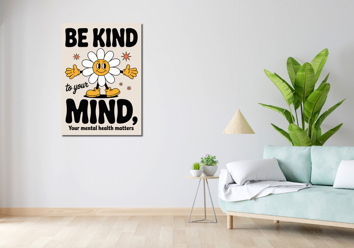 Obraz Motywacyjny Afirmacja Retro Vintage Do Salonu Be Kind