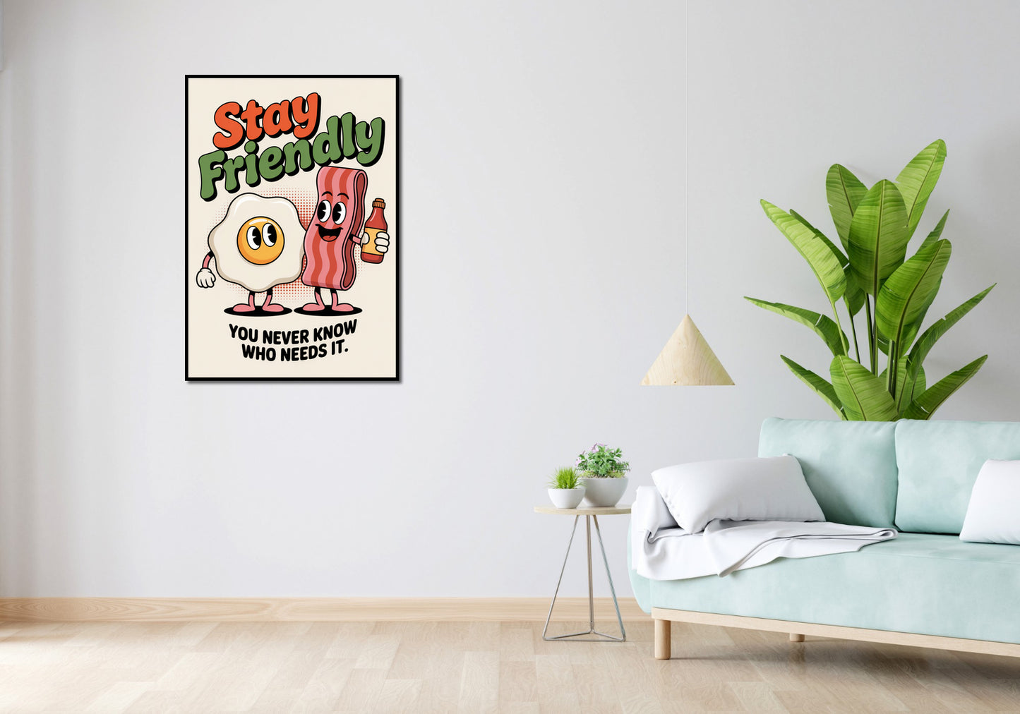 Plakat Motywacyjny Afirmacja Retro Vintage Do Salonu Stay Friendly