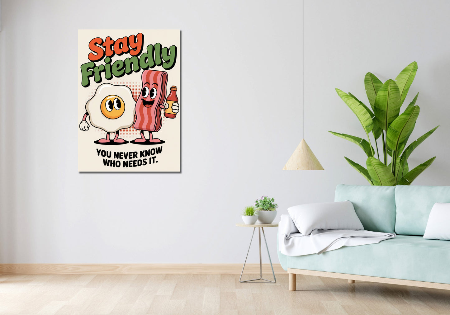 Obraz Motywacyjny Afirmacja Retro Vintage Do Salonu Stay Friendly