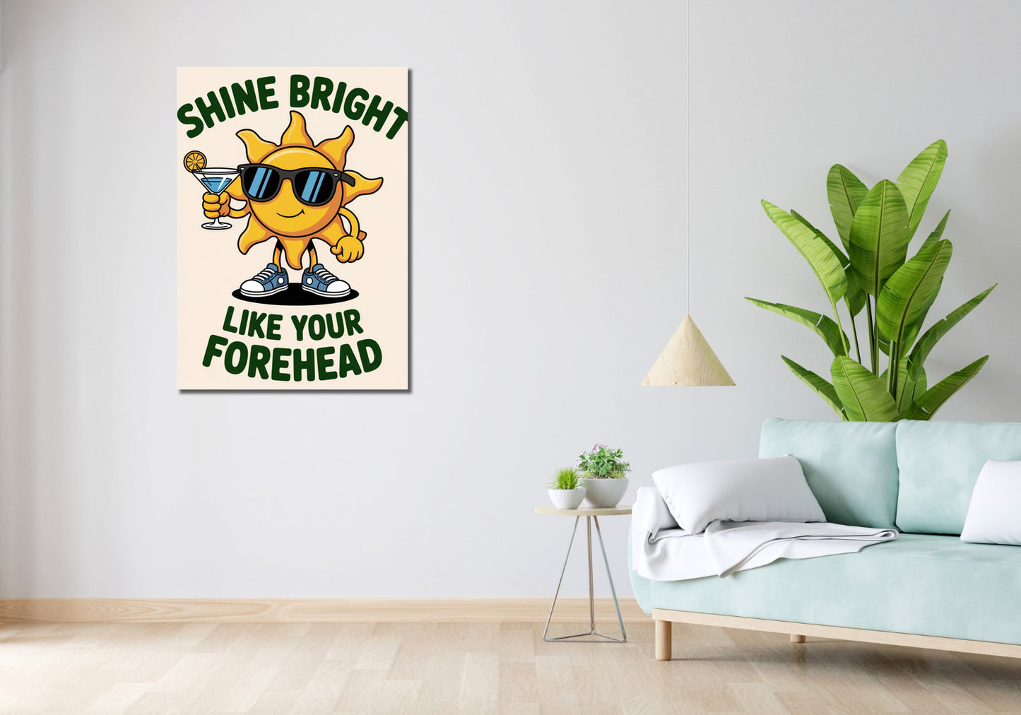 Obraz Motywacyjny Afirmacja Retro Vintage Do Salonu Shine Bright