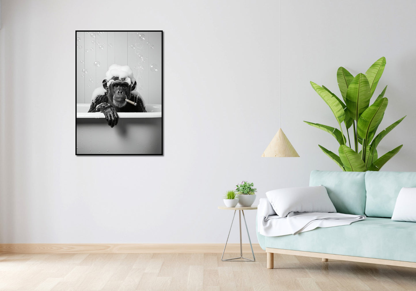 Plakat Retro Vintage Do Salonu Szympans