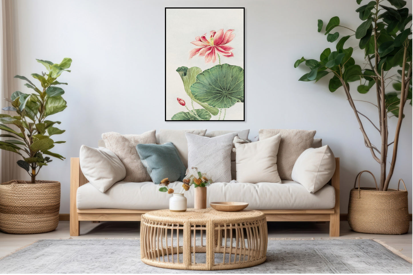 "Hasu Lotus" by Morikaga – Ilustracja Botaniczna