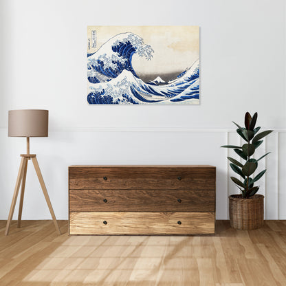 Obraz  Wielka Fala w Kaganawie Katsushika Hokusai Japoński Vintage