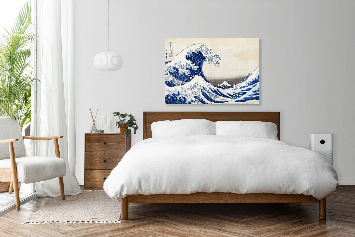 Obraz  Wielka Fala w Kaganawie Katsushika Hokusai Japoński Vintage