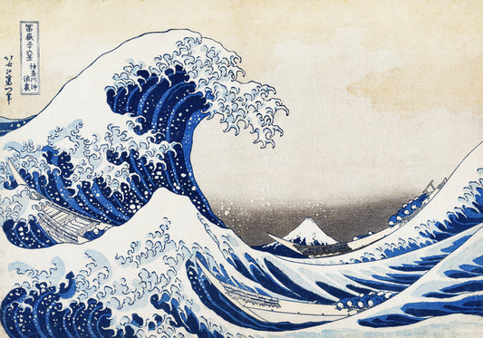 Plakat  Wielka Fala w Kaganawie Katsushika Hokusai Japoński Vintage