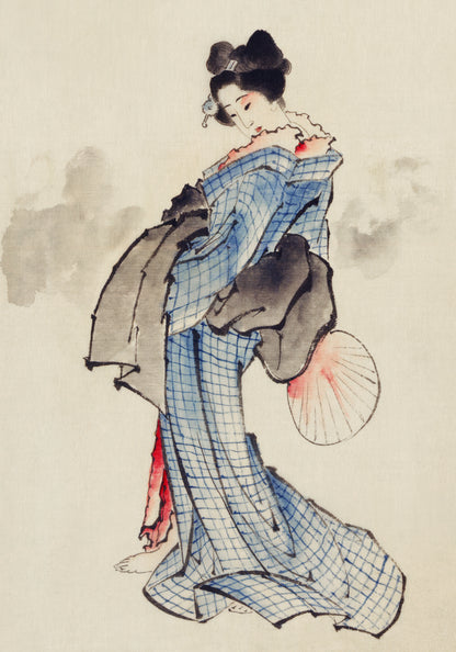 Plakat  Gejsza Katsushika Hokusai Japoński Vintage do Salonu