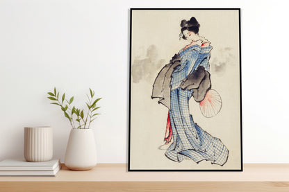 Plakat  Gejsza Katsushika Hokusai Japoński Vintage do Salonu