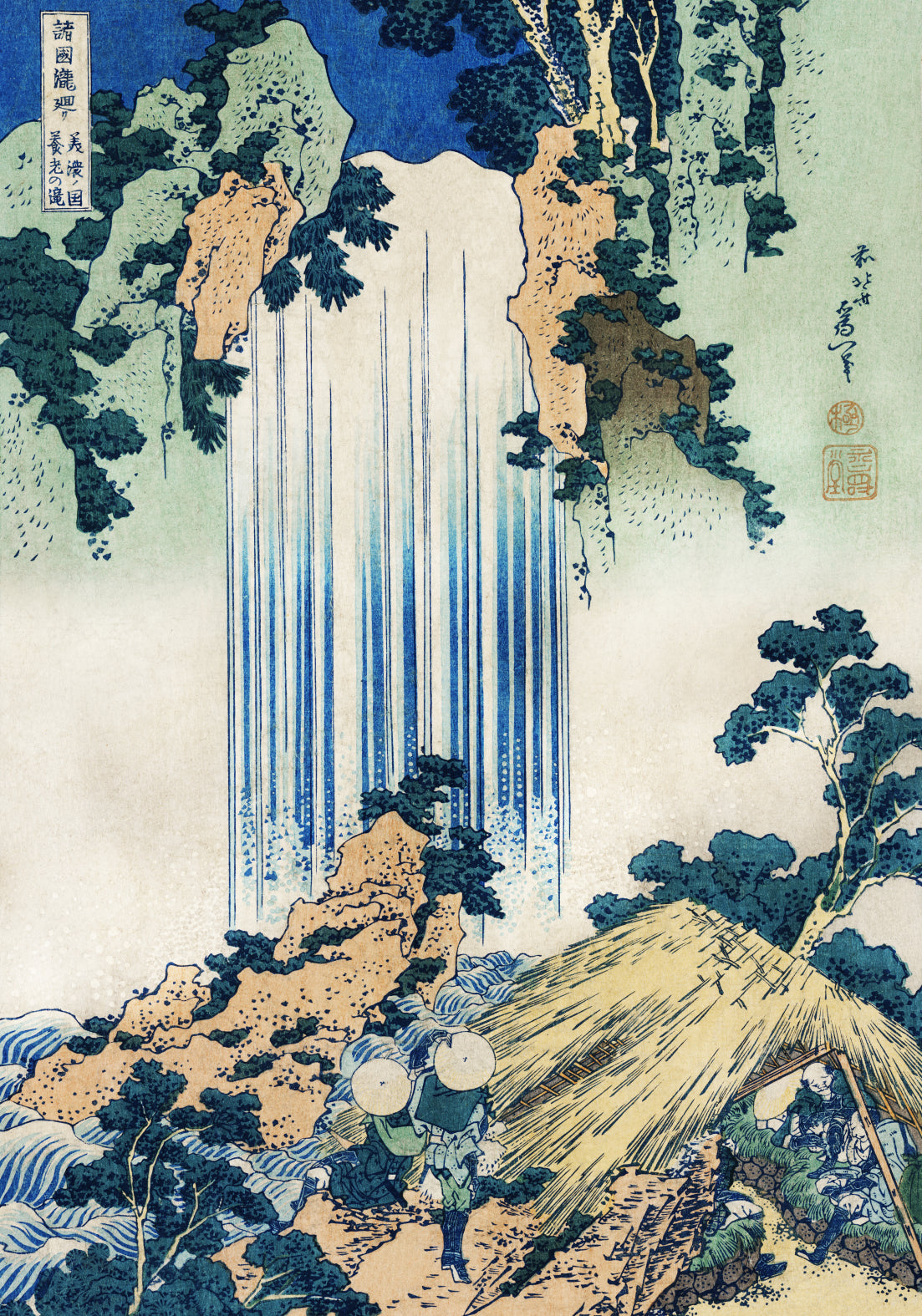 Plakat  Yoro Waterfall in Mino Province Katsushika Hokusai do Salonu