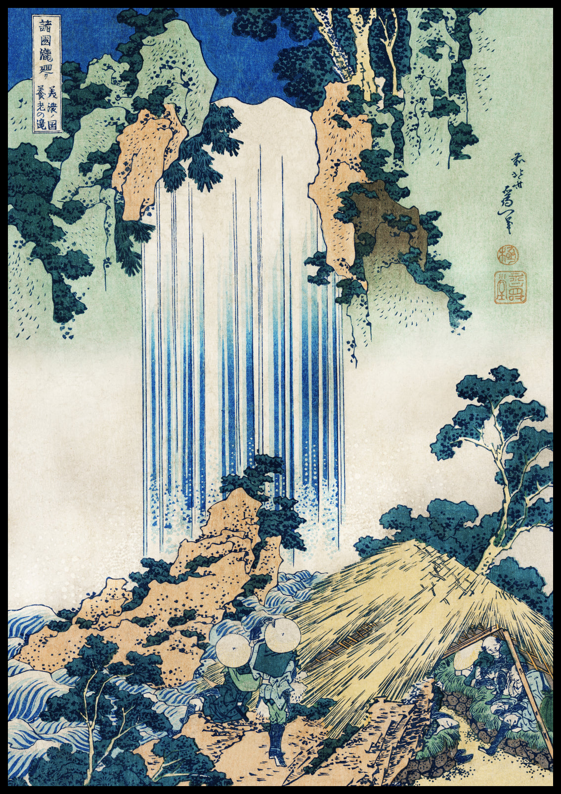 Plakat  Yoro Waterfall in Mino Province Katsushika Hokusai do Salonu