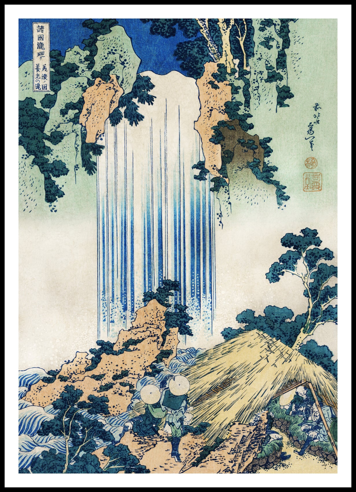 Plakat  Yoro Waterfall in Mino Province Katsushika Hokusai do Salonu