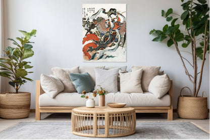 Obraz  Japońska Kobieta Katsushika Hokusai Vintage do Salonu