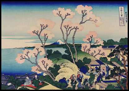 Plakat  Goten-Yama Hill, Hokusai Japoński Vintage do Salonu