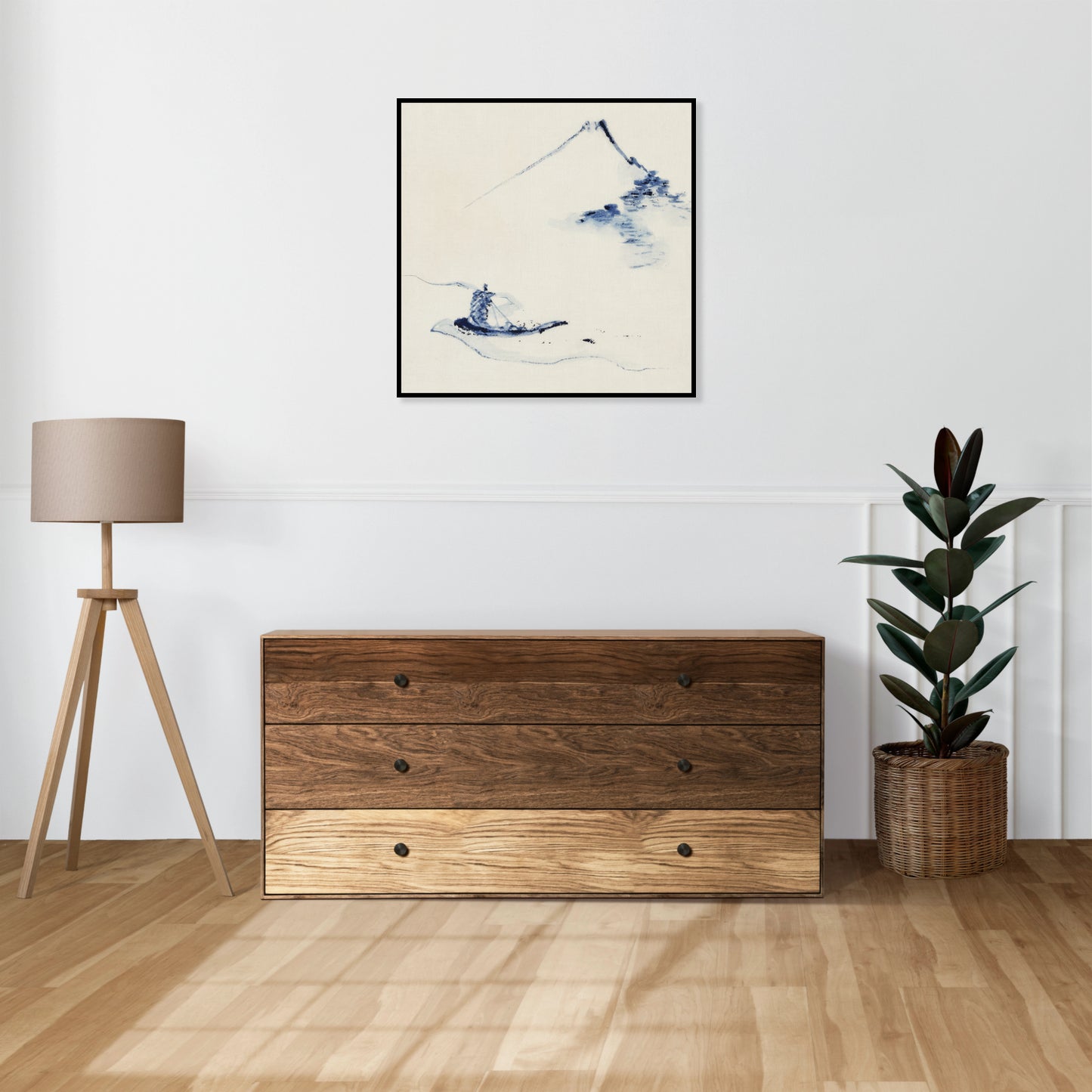 Plakat  A Person in a Small Boat, Hokusai Vintage do Salonu