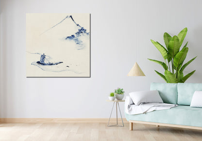 Obraz  A Person in a Small Boat, Hokusai Vintage do Salonu