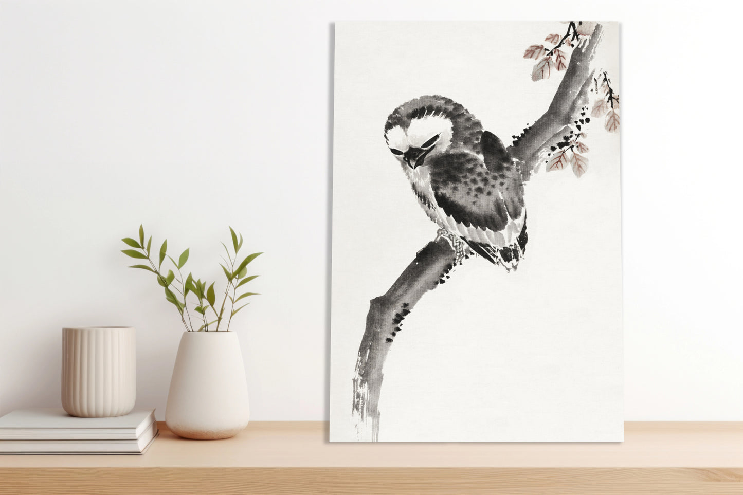 Obraz  Japanese Owl, Hokusai Japoński Vintage do Salonu