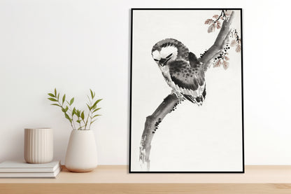 Plakat  Japanese Owl, Hokusai Japoński Vintage do Salonu