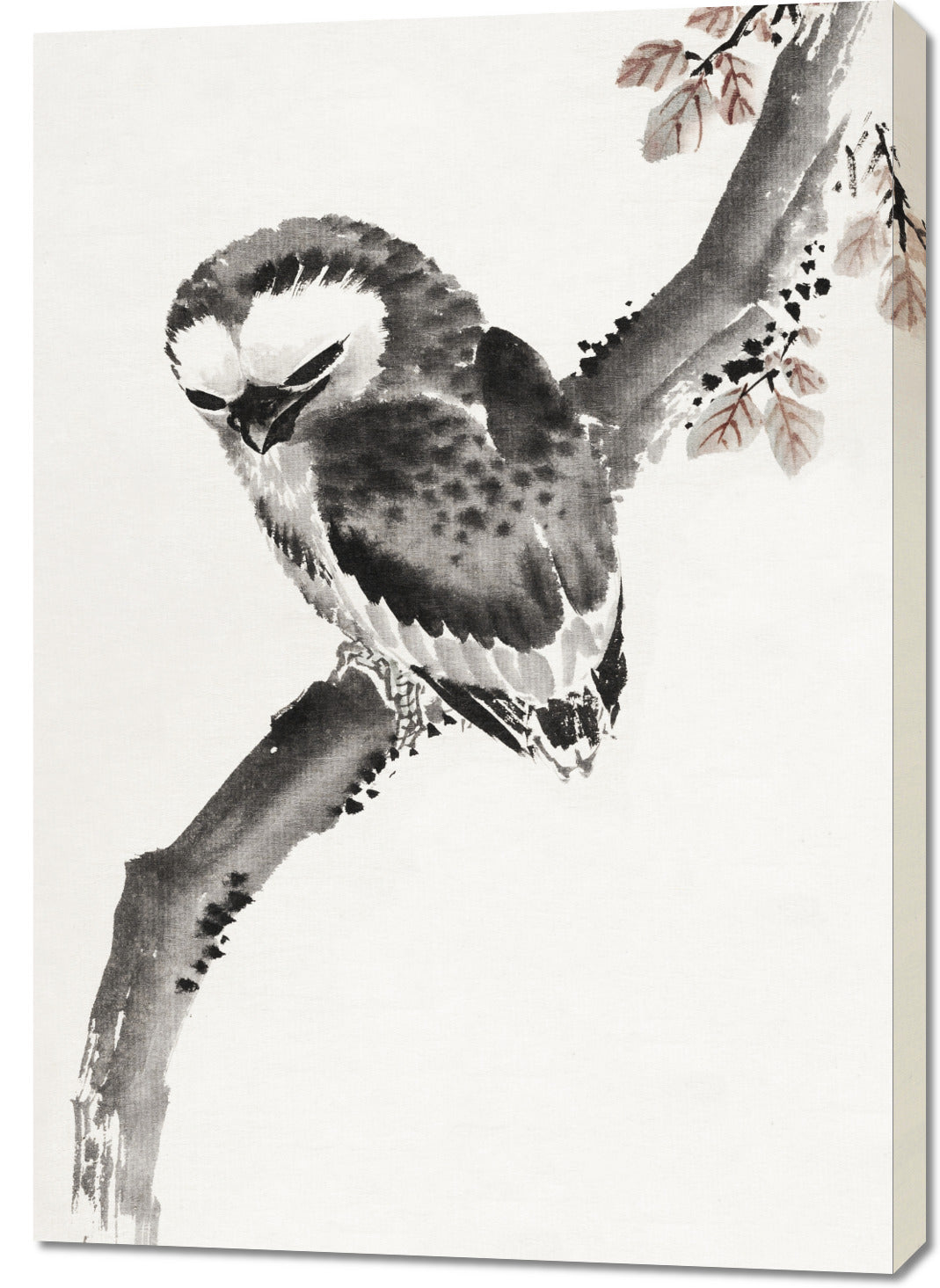 Obraz  Japanese Owl, Hokusai Japoński Vintage do Salonu