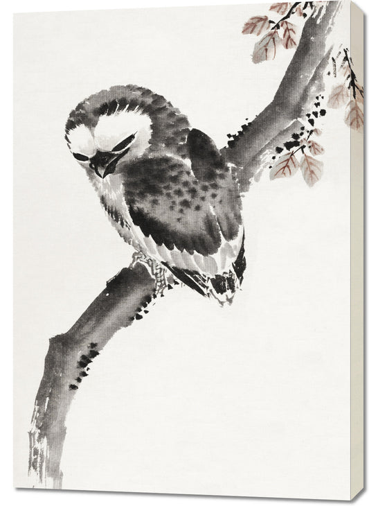 Obraz  Japanese Owl, Hokusai Japoński Vintage do Salonu