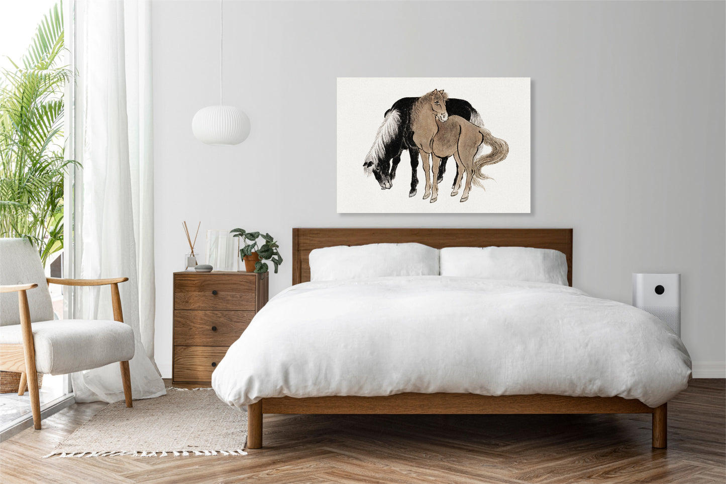 Obraz   Horses Sketches, Hokusai Japoński Vintage do Salonu