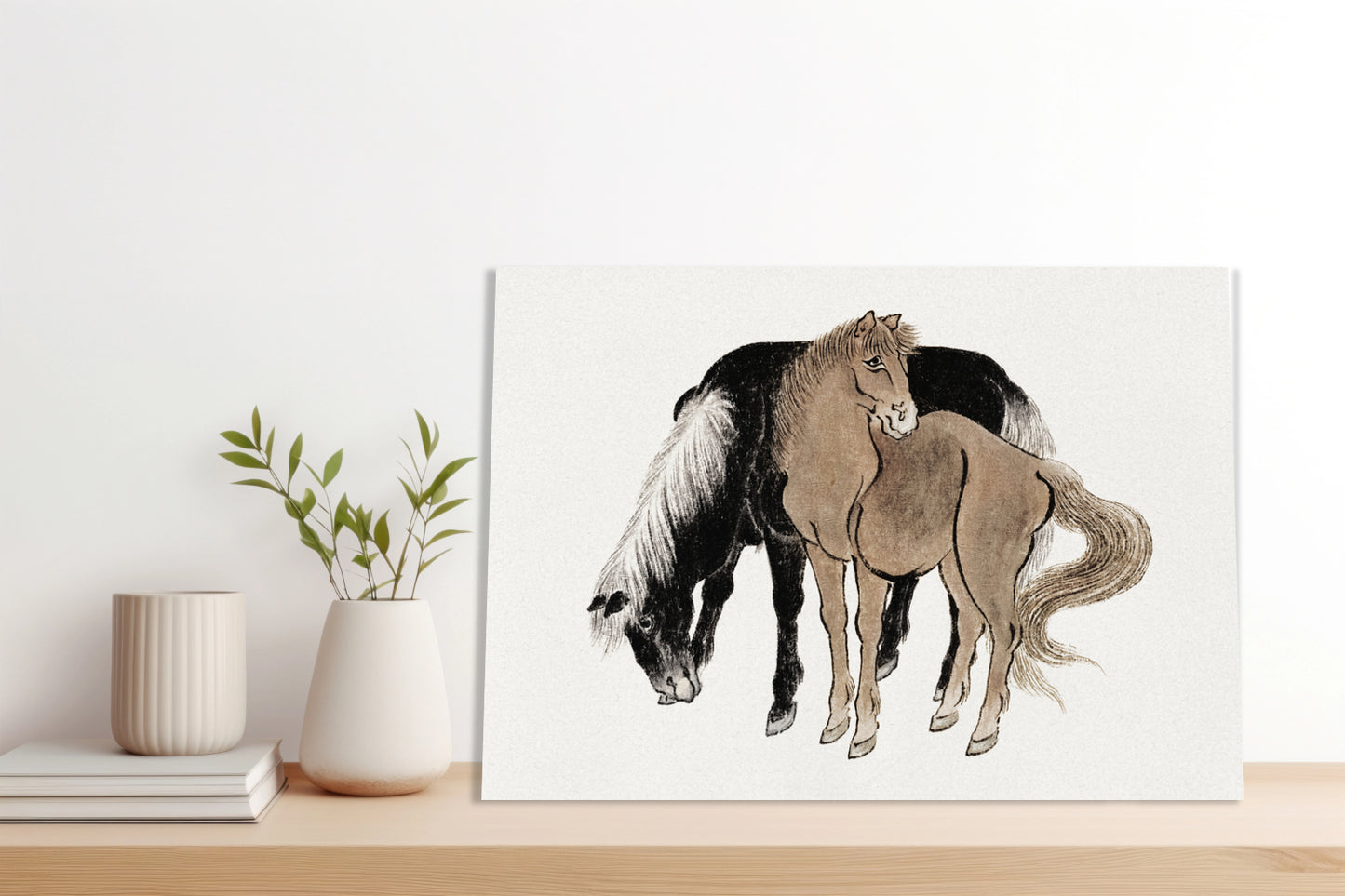 Obraz   Horses Sketches, Hokusai Japoński Vintage do Salonu
