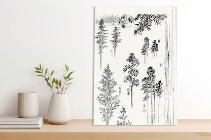 Obraz  Pine Trees, Hokusai Japoński Vintage do Salonu