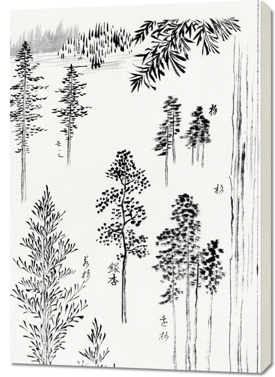 Obraz  Pine Trees, Hokusai Japoński Vintage do Salonu