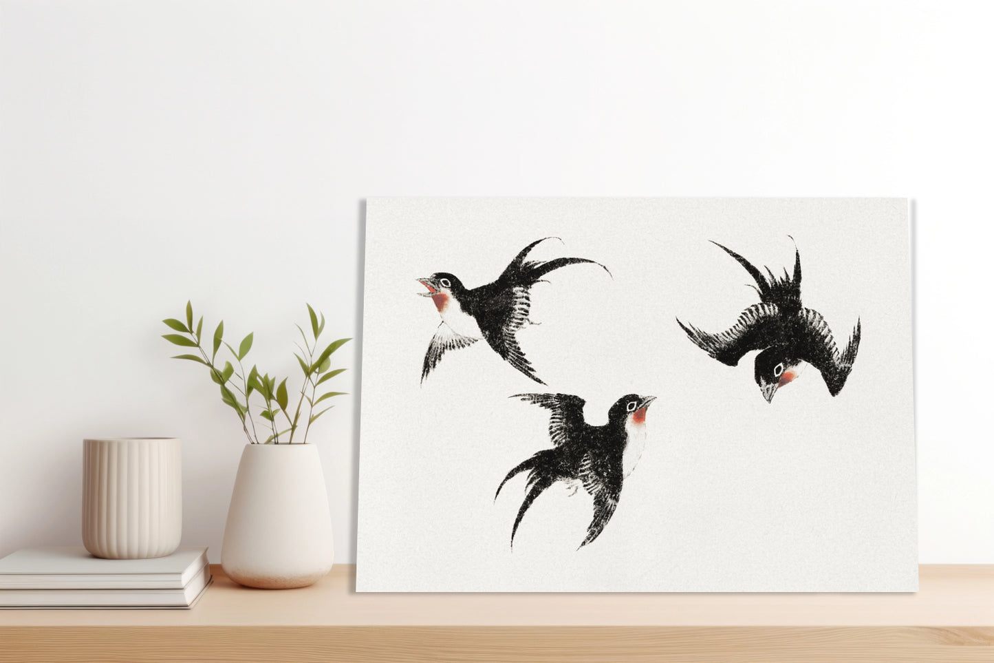 Obraz  Birds, Hokusai Japoński Vintage do Salonu