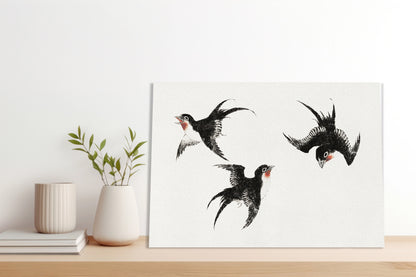 Obraz  Birds, Hokusai Japoński Vintage do Salonu