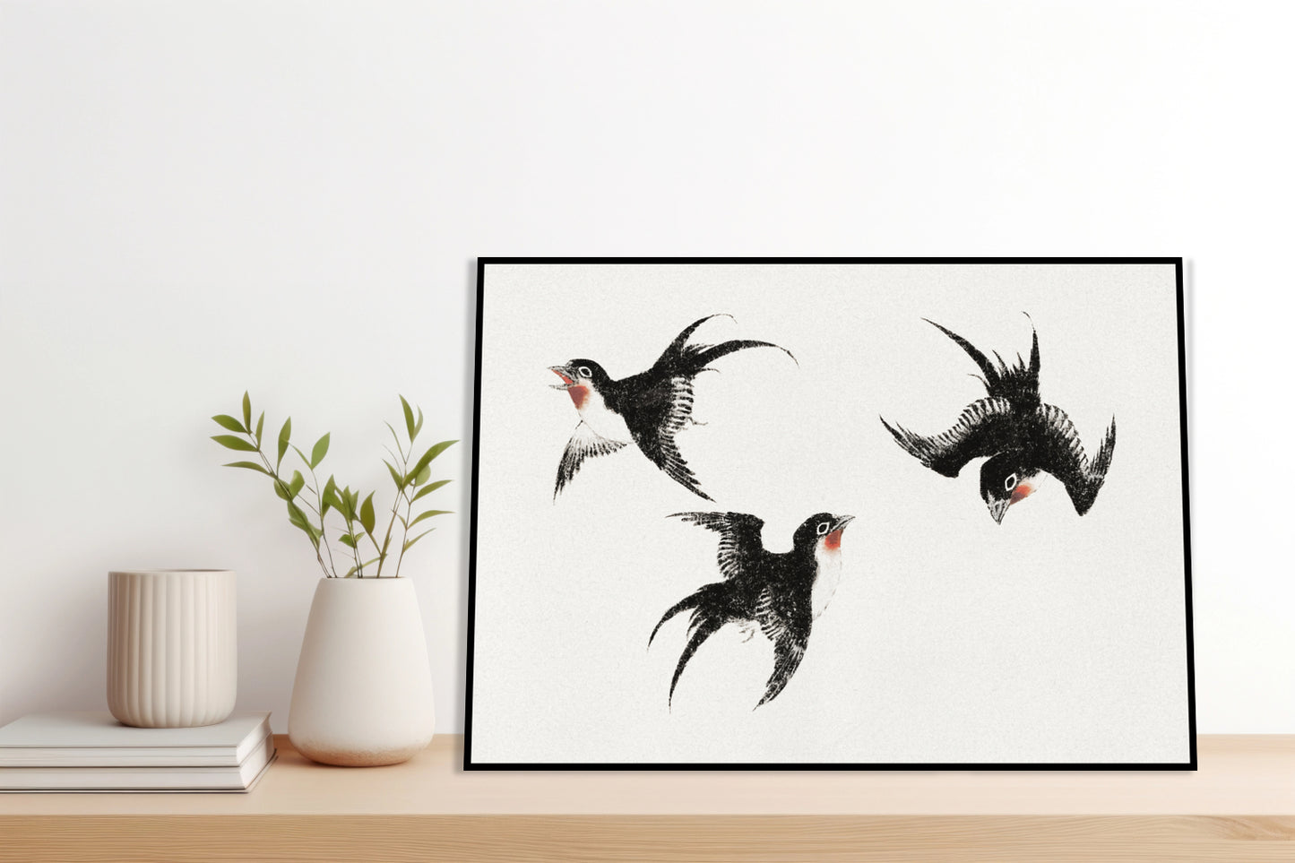 Plakat  Birds, Hokusai Japoński Vintage do Salonu
