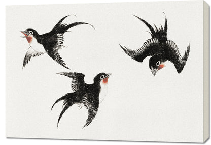 Obraz  Birds, Hokusai Japoński Vintage do Salonu