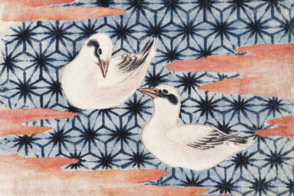 Plakat  Birds 2, Hokusai Japoński Vintage do Salonu